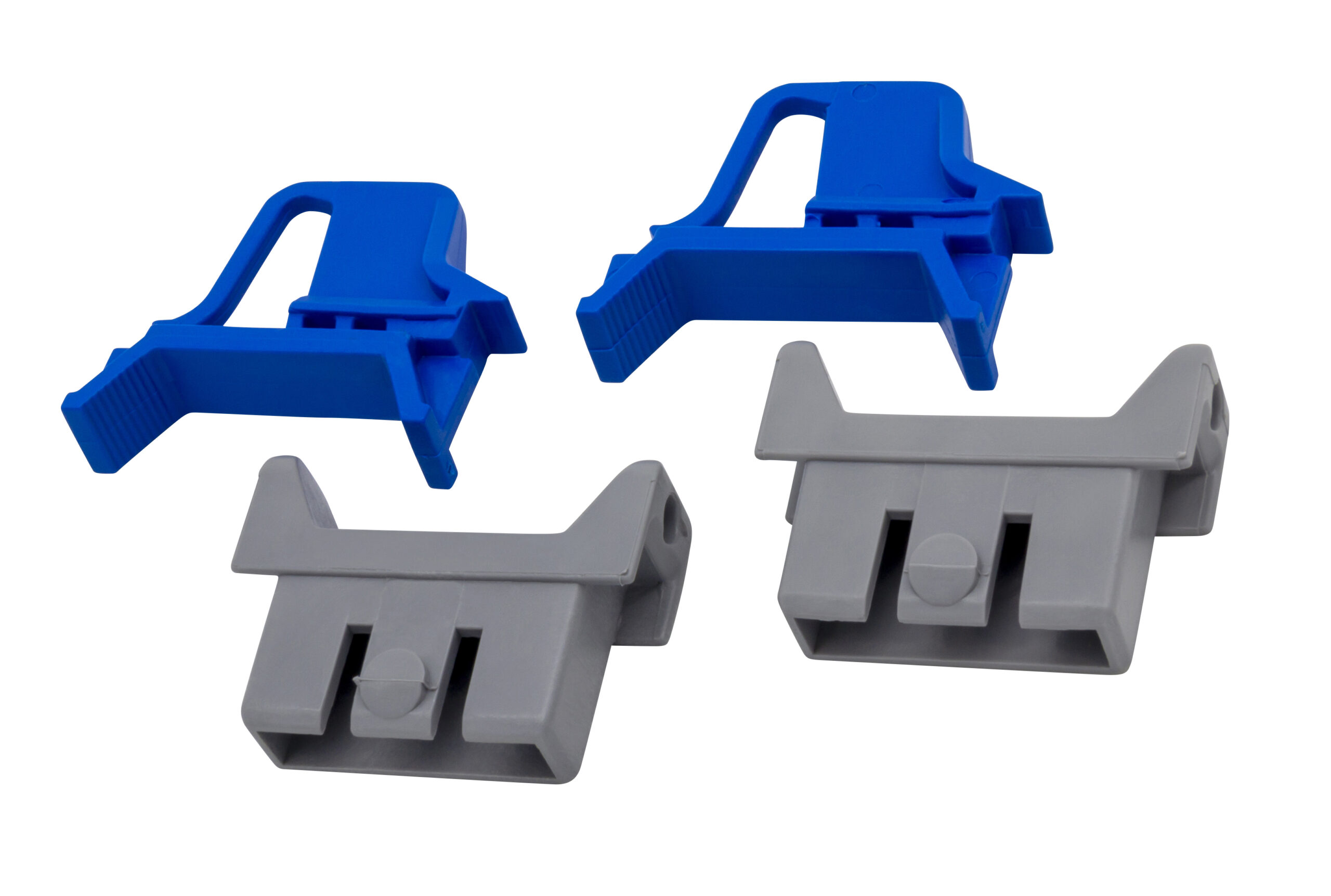 Diesella Hængselsbeslag (2 stk) og kliklåse (2 stk) i blå farve til Eurobox NextGen