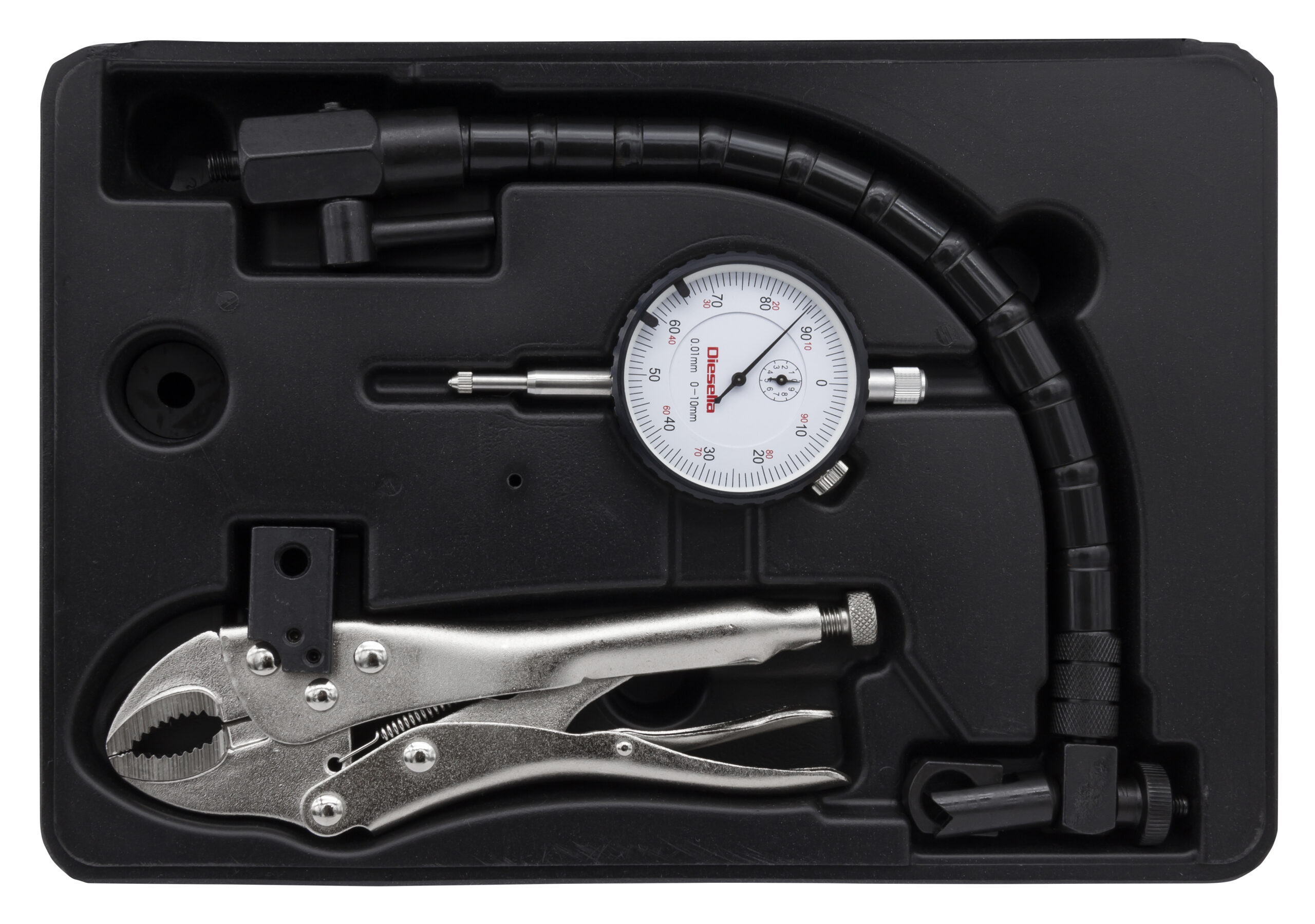 Diesella Målesæt til bremseskiver med tang, måleur og svanehals