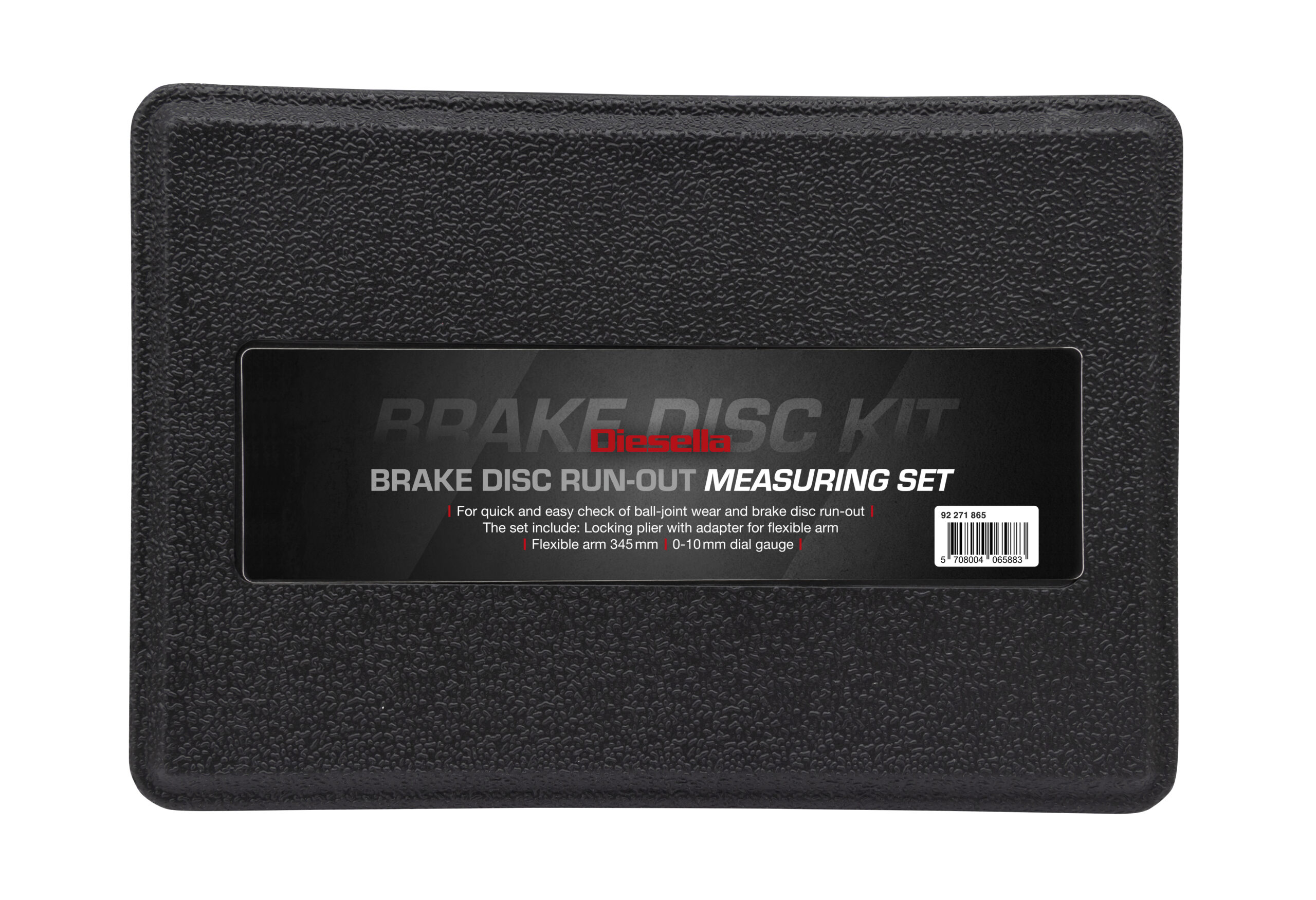 Diesella Målesæt til bremseskiver med tang, måleur og svanehals