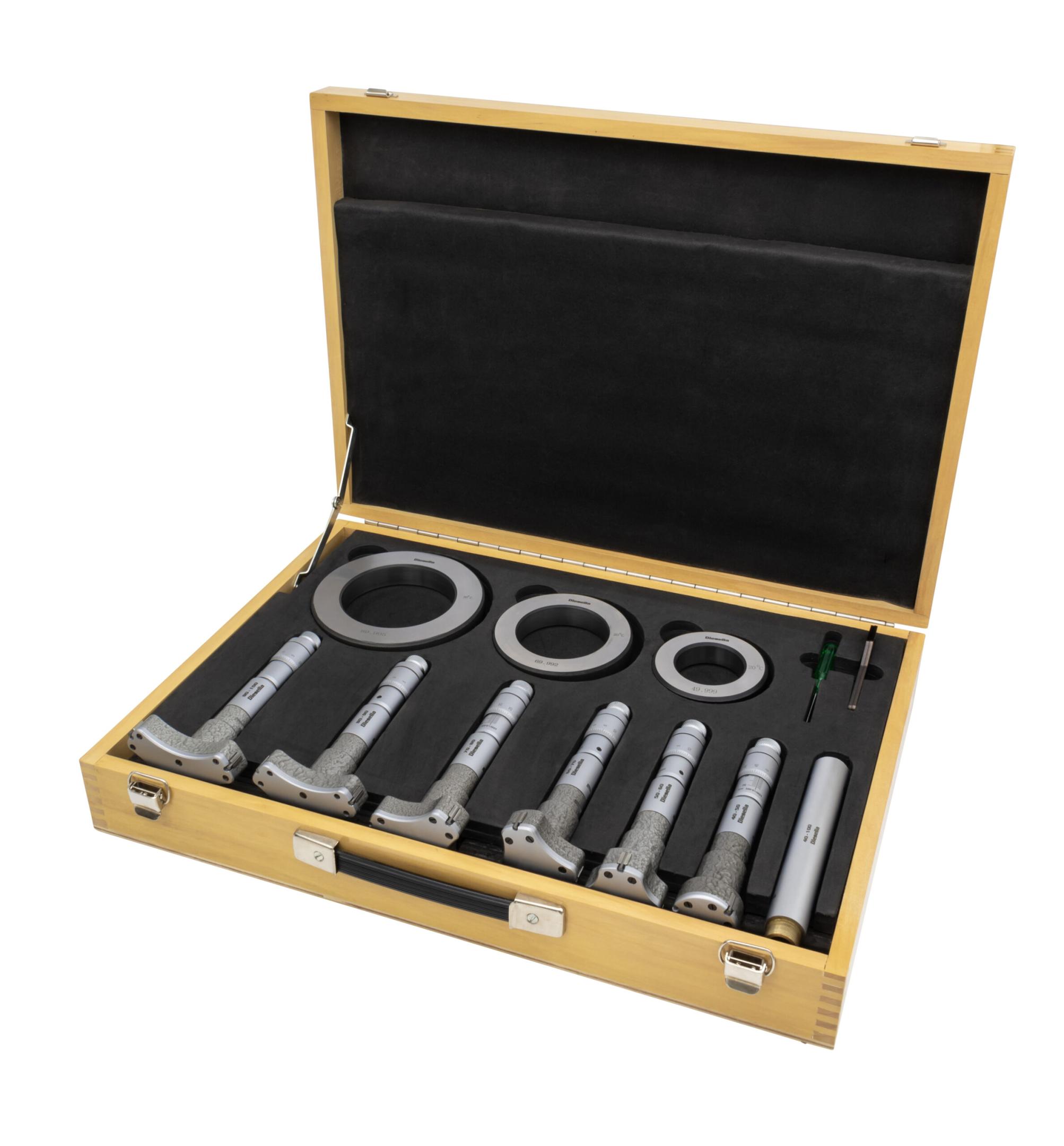 Diesella Indvendig 3-punkt mikrometer 40-100 mm (inkl. kontrolringe og forlænger)