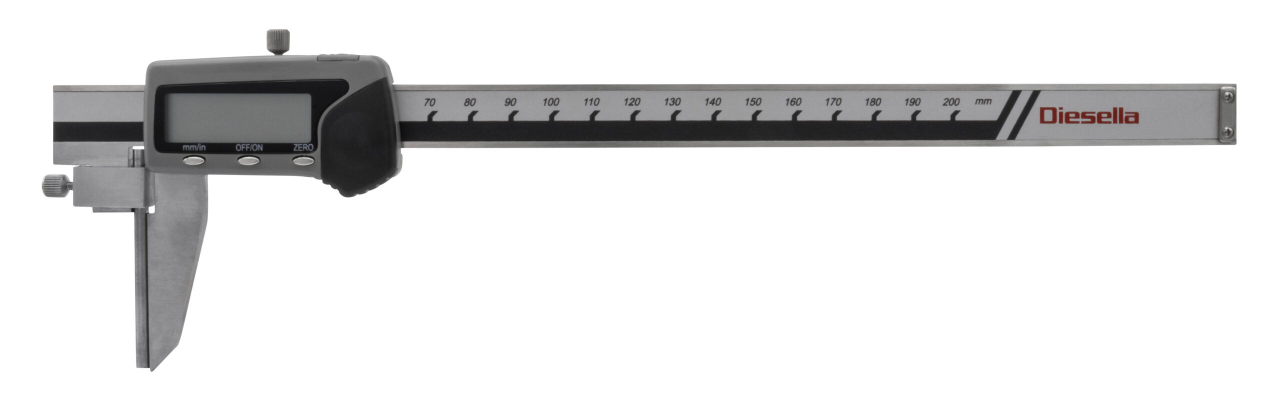 Diesella Digital skydelære 0-200x0,01 mm for måling af vægtykkelse