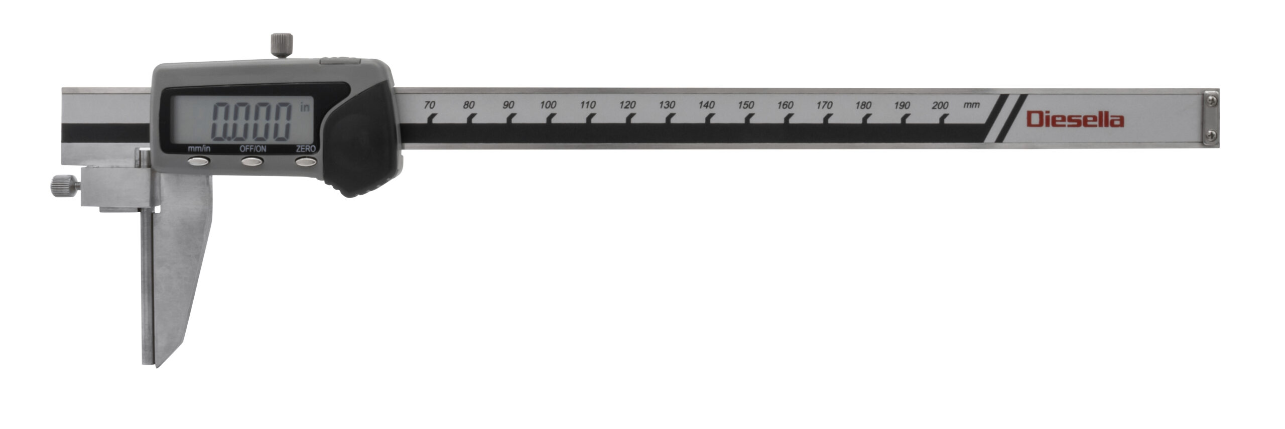 Diesella Digital skydelære 0-200x0,01 mm for måling af vægtykkelse