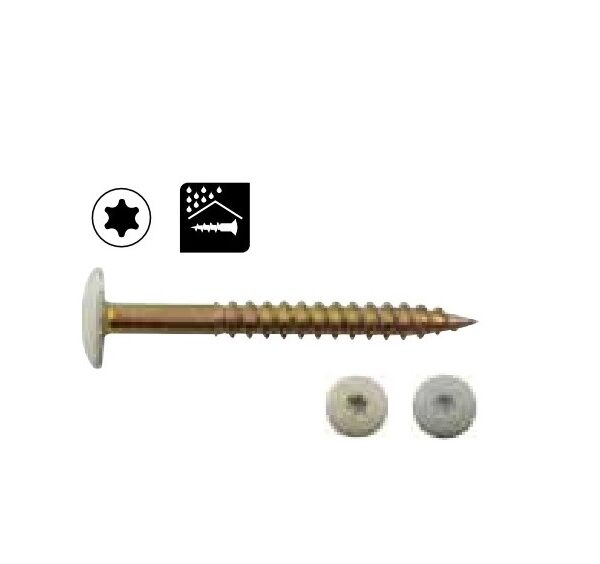 Træbetonskrue 4,5 x 45 mm TX Kærv flere farver