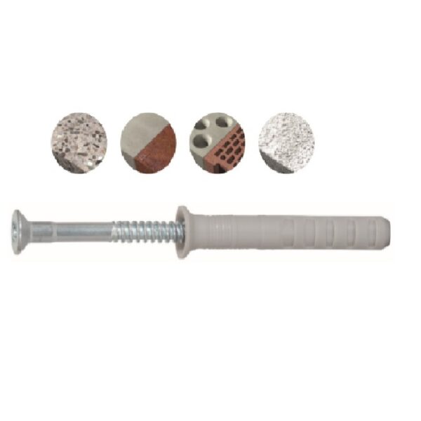 Fischer N-Z Sømdybel med undersænket hoved